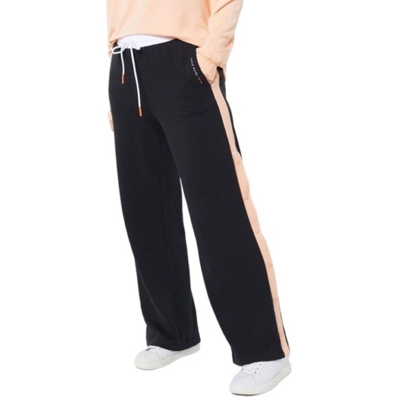 Saye dark grey Block Stripe Wide Leg Trousers joggers Sz M - Picture 6 of 11